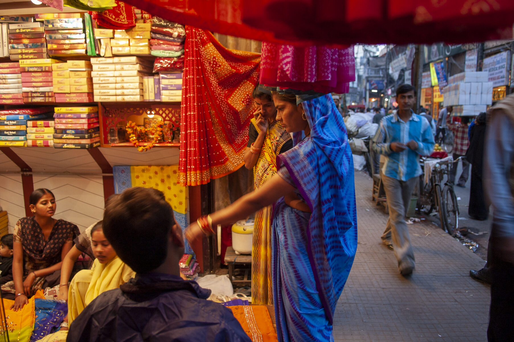 Shoppers in Chandni Chowk, India. 2002.