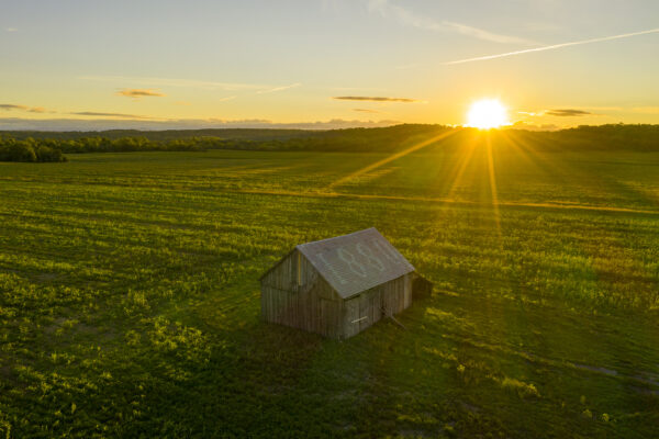 Sunrise over 1880 Barn in Orwell, Vermont