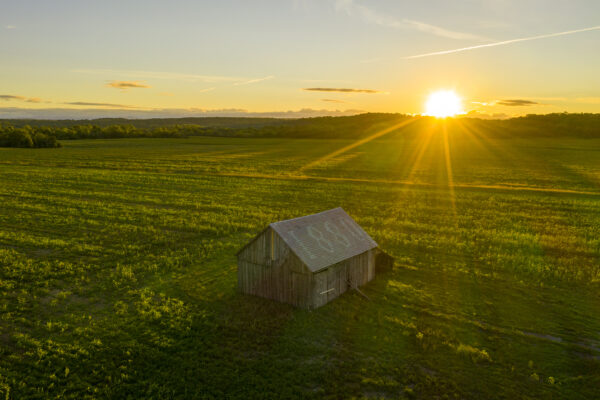 Sunrise over 1880 Barn in Orwell, Vermont