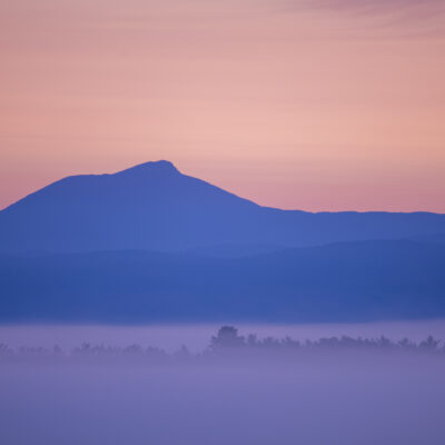 Camel's Hump at sunrise from Panton, Vermont