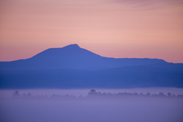 Camel's Hump at sunrise from Panton, Vermont