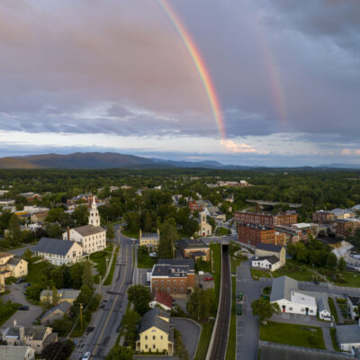 Rainbow over Middlebury, Vermont