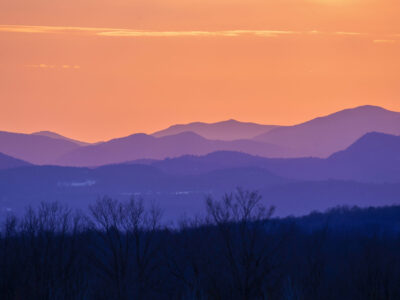 Adirondack sunset from New Haven, Vermont
