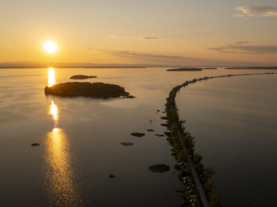 Sunset at Colchester Causeway, Vermont