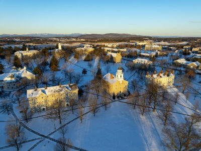 Winter Sunrise, Middlebury College, Vermont