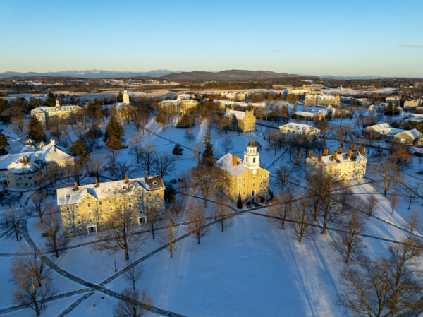 Winter Sunrise, Middlebury College, Vermont