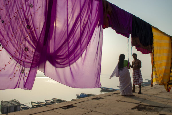 Laundry Conversation, Varanasi, India