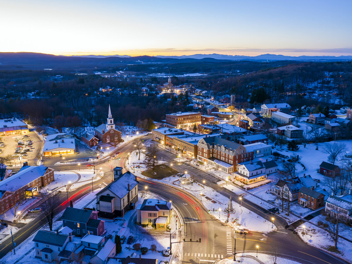 Winter Twilight, Brandon, Vermont