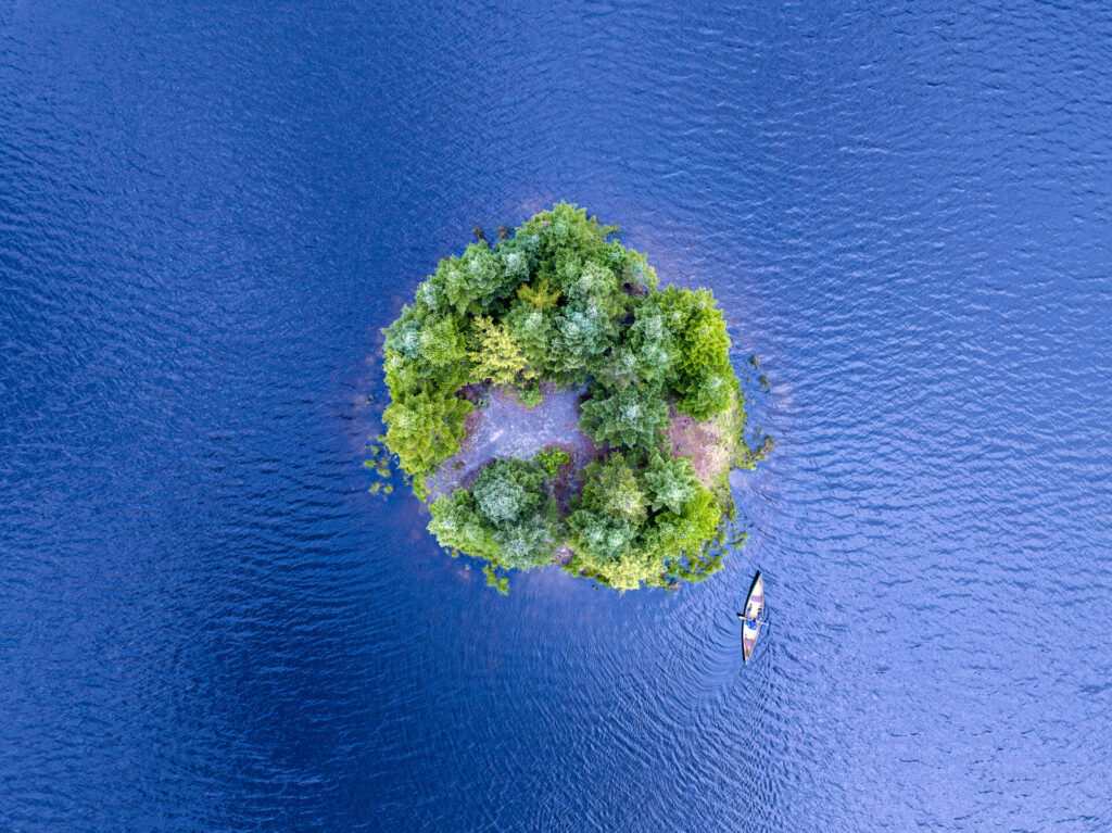 Blueberry Lake Island in Warren, Vermont
