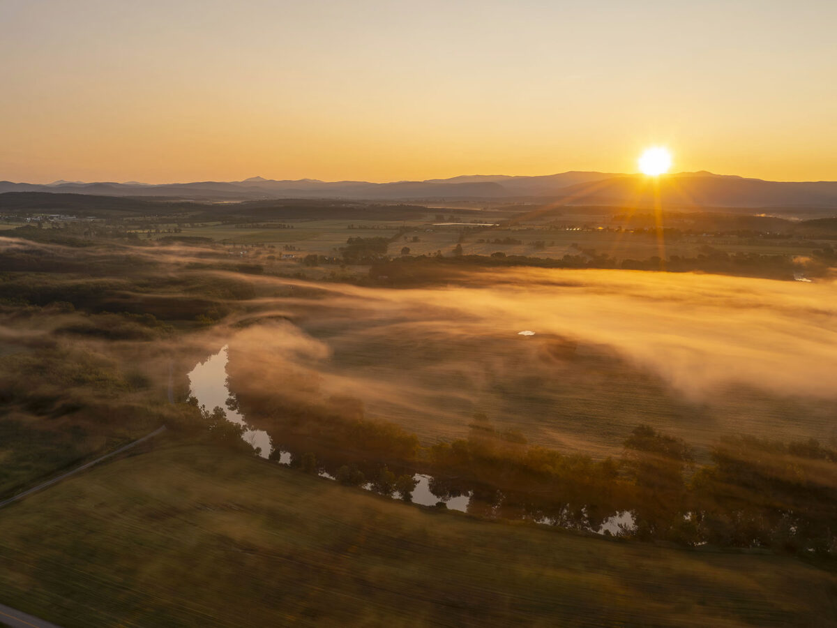Sunrise over Otter Creek, Weybridge, Vermont