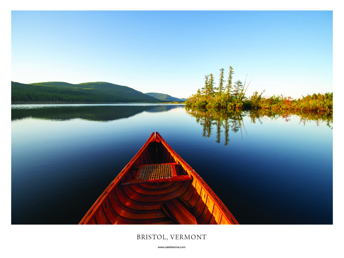 Canoe on Bristol, Vermont Poster, 18X24"