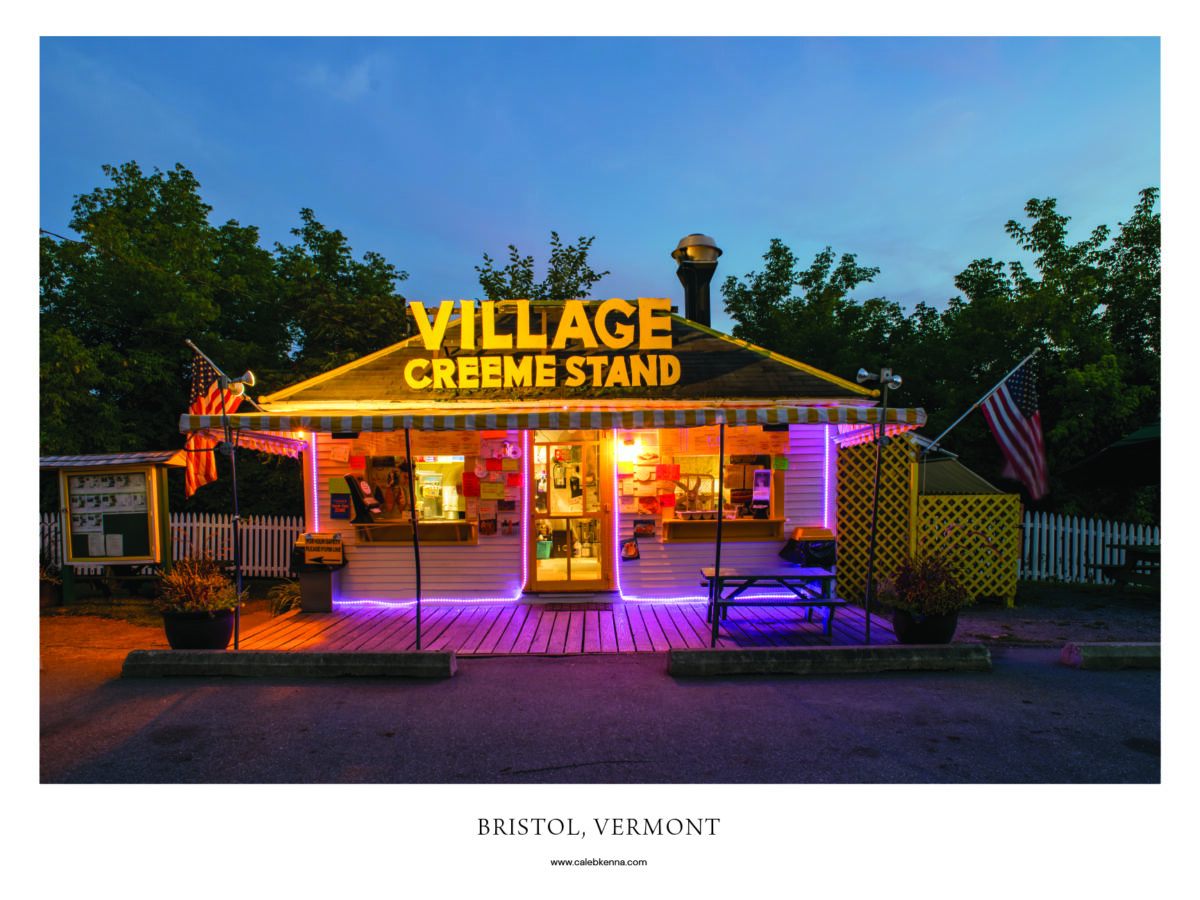 Village Creeme Stand, Bristol, Vermont, 18X24" Poster