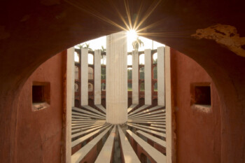 Jantar Mantar is located in the modern city of New Delhi, India. It consists of 13 architectural astronomy instruments. The site is one of five built by Maharaja Jai Singh II of Jaipur, from 1723 onwards, as he was given by Mughal emperor Muhammad Shah the task of revising the calendar and astronomical tables. Jantar Mantar is located in the modern city of New Delhi, India. It consists of 13 architectural astronomy instruments. The site is one of five built by Maharaja Jai Singh II of Jaipur, from 1723 onwards, as he was given by Mughal emperor Muhammad Shah the task of revising the calendar and astronomical tables.