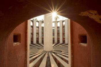 Jantar Mantar is located in the modern city of New Delhi, India. It consists of 13 architectural astronomy instruments. The site is one of five built by Maharaja Jai Singh II of Jaipur, from 1723 onwards, as he was given by Mughal emperor Muhammad Shah the task of revising the calendar and astronomical tables. Jantar Mantar is located in the modern city of New Delhi, India. It consists of 13 architectural astronomy instruments. The site is one of five built by Maharaja Jai Singh II of Jaipur, from 1723 onwards, as he was given by Mughal emperor Muhammad Shah the task of revising the calendar and astronomical tables.