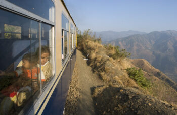 Shimla Railway, India. 2003 Mother and child, Riding the Shimla Railway, India. 2003